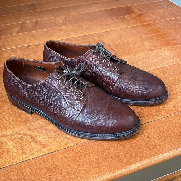 Allen Edmonds Gridiron 4103 Derby Brown Football Grain Leather Size 12 Men Shoes - Picture 2 of 11